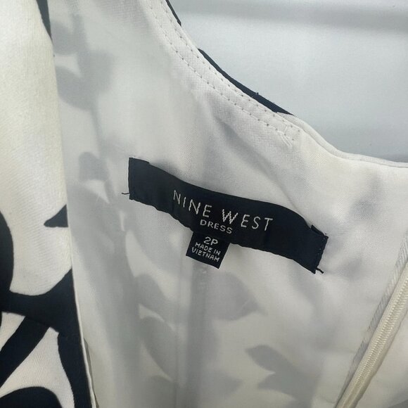 Nine West Floral Multicolor A-Line Midi Dress Women's 2P - Picture 5 of 8